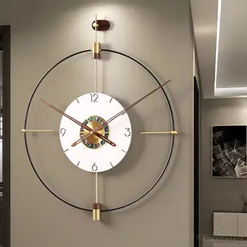 Металлические цифровые настенные часы для ванной комнаты, Большая Кухня, Необычные Ретро Винтажные Бесшумные Настенные часы в скандинавском стиле Orologio Da Parete, Домашний декор