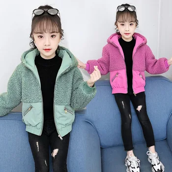 2019 Зимнее детское пальто в корейском стиле, новая хлопковая верхняя одежда из хлопка для девочек, модная хлопковая верхняя одежда с отстрочкой