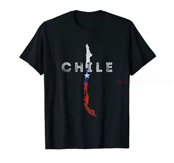 100% Хлопок, винтажная карта Чили и флаг Чили, летняя сувенирная футболка для мужчин и женщин, футболки с модным принтом в подарок