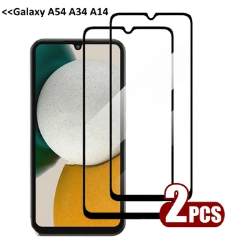 Закаленное стекло 2ШТ для Samsung Galaxy A34 A54 A14 с экраном 5G Preotector FilmSM-A346B_DSN. SM-A146U, SM-A546V, защитное стекло