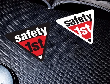 БЕЗОПАСНАЯ Наклейка 1ST Safety First Warning Мотоцикл Авто Наклейка для новичков Безопасность дорожного движения Сзади Водонепроницаемая Светоотражающая Аппликация