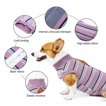 Привлекательная, приятная для кожи Одежда для хирургического восстановления домашних собак, костюм для восстановления собак, легкий, предотвращающий укусы
