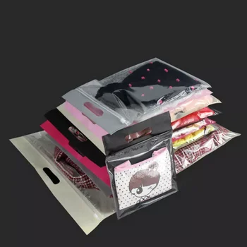 500 шт. Ручка для высечки с нанесенным на заказ логотипом Нетканая одежда Самоуплотняющиеся пакеты с застежкой-молнией из прозрачного ПВХ для хранения одежды