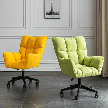 Современные тканевые офисные стулья, офисная мебель для дома, удобный рабочий стол для сидячего образа жизни, простой подъем, поворотный компьютерный стул TG