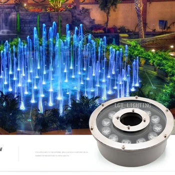 Наружное украшение, светодиодный подземный фонтан, подсветка, IP68, водонепроницаемый садовый пейзаж, нержавеющая сталь