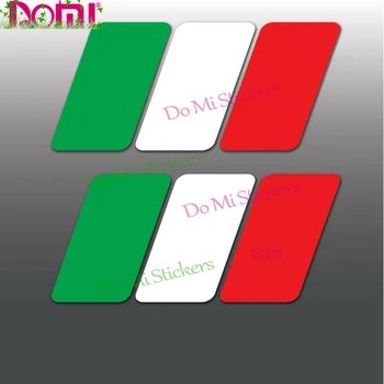 2x Итальянский флаг, Италия В полоску, бампер окна автомобиля, Гоночный мотокросс, ноутбук, шлем, багажник, виниловые наклейки-деколи
