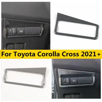 Крышка ручки фары из нержавеющей стали, ручка регулировки головного света, Наклейка для Toyota Corolla Cross 2021-2023, Аксессуары