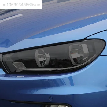 Восстановление защитной пленки для автомобильных фар 2 шт Прозрачная черная наклейка из ТПУ для Volkswagen VW Scirocco 2008-2017 Аксессуары