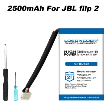 LOSONCOER Аккумулятор емкостью 2500 мАч для JBL Flip 2 Flip II JN151PH13849 PR-652954 Для Harman Kardon One, аккумулятор для динамика AEC653055-2P