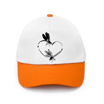 Модная кепка Регулируемая Детская шляпа Для мальчиков и маленьких девочек Солнцезащитная шляпа с принтом мультяшной Стрекозы в стиле хип-хоп Добавьте свой дизайн на заказ