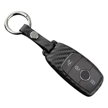 Силиконовый чехол для дистанционного ключа автомобиля из углеродного волокна, чехол-брелок для автомобиля MercedesBenz, защитный чехол для ключей от автомобиля, аксессуары для ключей от автомобиля