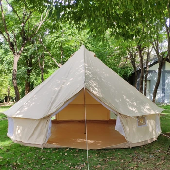 Палатка для кемпинга на 3-5 человек, 3-метровая водонепроницаемая ткань Оксфорд, палатка в форме колокола, Четырехсезонная Палатка для семейного сбора, юрты для пикника на открытом воздухе
