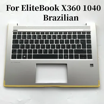 100% НОВАЯ Бразильская Клавиатура для ноутбука HP Elitebook 1040 G4, Верхняя крышка Подставки для ладоней с подсветкой L02267-201