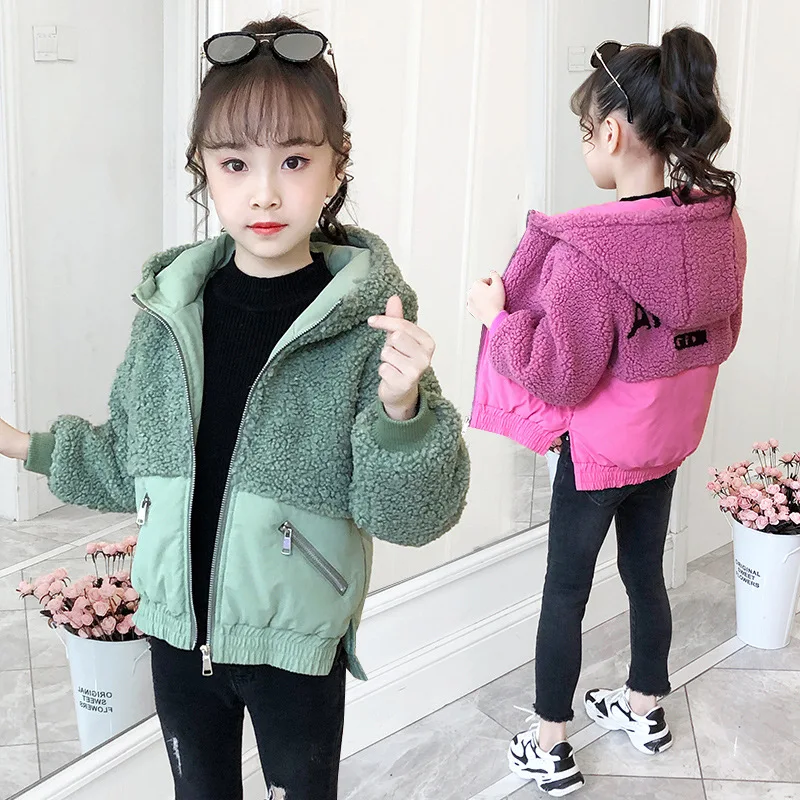 2019 Зимнее детское пальто в корейском стиле, новая хлопковая верхняя одежда из хлопка для девочек, модная хлопковая верхняя одежда с отстрочкой Изображение 1