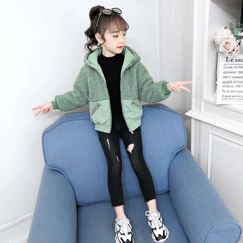2019 Зимнее детское пальто в корейском стиле, новая хлопковая верхняя одежда из хлопка для девочек, модная хлопковая верхняя одежда с отстрочкой Изображение 2