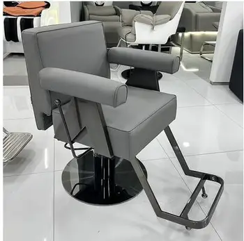 Вращающийся кресельный подъемник для парикмахерской, специализированное кресло для стрижки, модное простое кресло для глажения и окрашивания