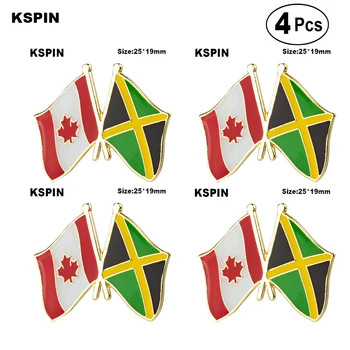 Булавка дружбы Канады и Ямайки на лацкане, значок с флагом, брошь, булавки, значки, 4 шт. много
