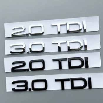 Автомобильный 3D ABS 2,0 3,0 TDI Буквы Логотип Значок Эмблема Наклейки Наклейка Для Audi A3 A4 A5 A6 A7 A8 Q2 Q3 Q5 Q7 Q8 Quattro Аксессуары