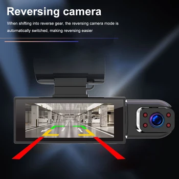 Камера 1080P, видеомагнитофон, G-сенсор, автомобильный видеорегистратор, видеорегистратор с двумя объективами, поддержка ночного видения, 32 ГБ, Максимальное обнаружение движения в режиме парковки в течение 24 часов
