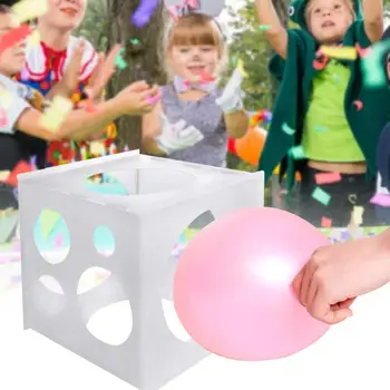 Коробка для измерения размеров воздушных шаров с 11 отверстиями, квадратный инструмент для измерения воздушных шаров для арок из воздушных шаров для вечеринки по случаю Дня рождения, свадебной вечеринки.