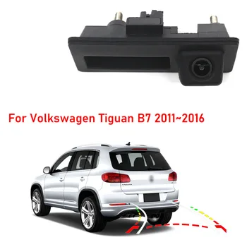 170° HD 1080P Камера Заднего Вида С Ручкой Багажника Ночного Видения Водонепроницаемая Для Volkswagen Tiguan b7 2011 2012 2013 2014 2015 2016