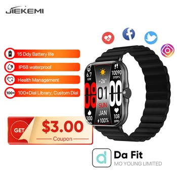 Умные часы JIEKEMI с 1,99 дюймовым сенсорным экраном 100 Спортивная модель Водонепроницаемые умные часы с магнитной зарядкой по Bluetooth для мужчин и женщин