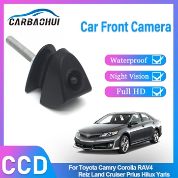 HD CCD 1080P Автомобильная Камера Переднего Обзора Для Toyota Camry Corolla RAV4 Reiz Land Cruiser Prius Hilux Yaris Камера С Логотипом Парковки