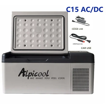 Автомобильный холодильник Alpicool Auto объемом 15 л, компрессор DC12V24V, Портативный холодильник с морозильной камерой, холодильник для быстрого охлаждения, Походный холодильник для пикника на открытом воздухе