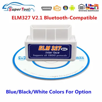 Новый Супер Мини ELM327 V2.1 V1.5 Bluetooth-Совместимый Сканер OBD2 Автомобильный Диагностический инструмент ELM 327 Code Reader Для Android / Symbian
