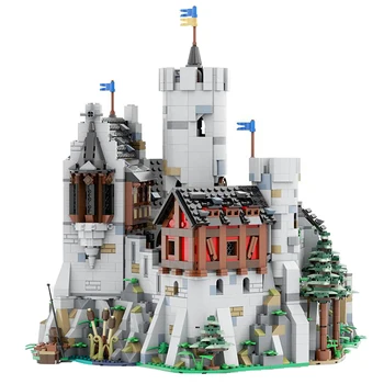 Средневековый замок Левенштейн, строительные блоки, Городской дом, Архитектура Хижины, Сборка кирпичей, модель, Игрушки для детей, подарки