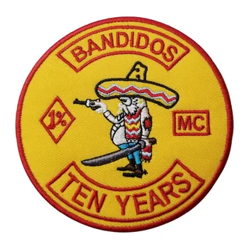 Маленький MC Bandidos, вышитый байкерскими нашивками, Нашивки, Значки, аппликации, Мотоциклетные куртки, Жилеты, Сумки, Аксессуары, рукоделие