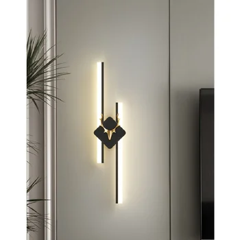 Простой современный минималистичный настенный светильник в полоску AC90-260V, настенный светильник для гостиной, светодиодный декоративный светильник, креативный прикроватный светильник