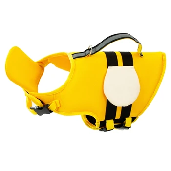 Спасательный круг для домашних животных для куртки, спасательный жилет для собак, регулируемый ремень, желтая тема пчелы, спасательный круг для куртки для плавания, катания на лодках