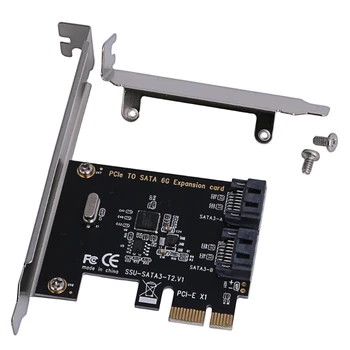 PCIe PCI Express к SATA3.0 2-портовый адаптер карты расширения контроллера SATA III 6G