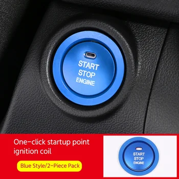 Наклейка на выключатель зажигания кнопки запуска двигателя автомобиля для Great Wall Cannon GWM Poer Ute 2021 2022 синего цвета