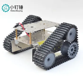 Двухслойный внедорожник из нержавеющей стали, шасси суперэкономичного танка, интеллектуальный автомобильный гусеничный робот для arduino