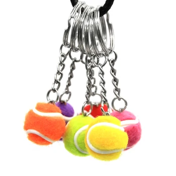 1 шт. брелок для ключей с мячом для мини-тенниса, Аксессуары для украшения сумки, брелок для ключей, подарок для любителей спорта