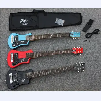 мини-электрогитара Hofner Red Hofner портативная гитара для путешествий Hofner Бесплатная доставка
