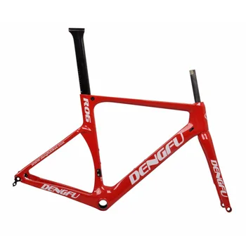 DENGFU Красный цветной Дорожный Велосипедный диск Aero Carbon Велосипедные Рамы с плоским креплением