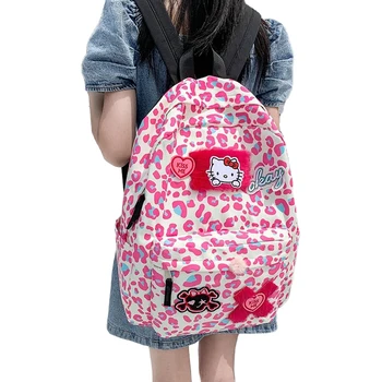 Корейский милый рюкзак с леопардовым принтом, Японский рюкзак для девочек с рисунком 
