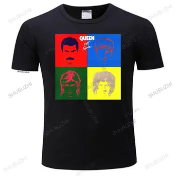 Мужские роскошные хлопчатобумажные футболки брендовая одежда Queen Hot Space Rock Music, Обложка альбома Iron On Tee, Переводная футболка, Забавные Футболки