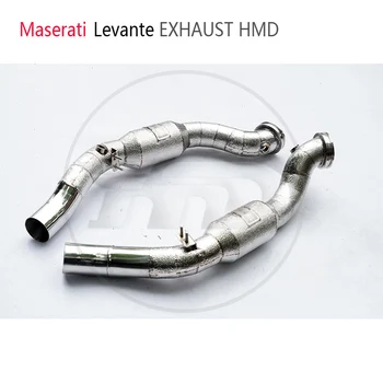 Автомобильные аксессуары HMD Выпускная труба из нержавеющей стали для Maserati Levante с коллектором каталитического нейтрализатора, бесконтактный коллектор
