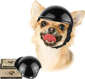 Шлем Для Домашних Собак с Отверстием Для ушей Мотоциклетный Шлем Для Собак Мультиспортивная Каска Для Собак Уличная Велосипедная Собачья Кепка для Собак и Кошек
