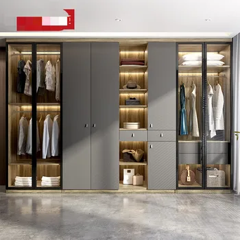 Индивидуальный гардероб для всего дома, комбинация гардеробных шкафов для главной спальни, мебель для домашней спальни на заказ