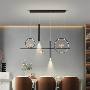 Люстра, современная светодиодная столовая, модное минималистичное оформление интерьера, потолочный подвесной светильник Gypsophila, прожектор
