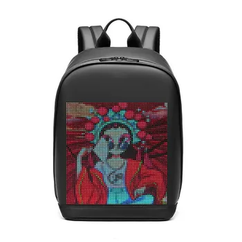 Мужской рюкзак со светодиодным дисплеем, рюкзак для ноутбука для деловых поездок, женская сумка с Bluetooth большой емкости, Умный рекламный школьный рюкзак 