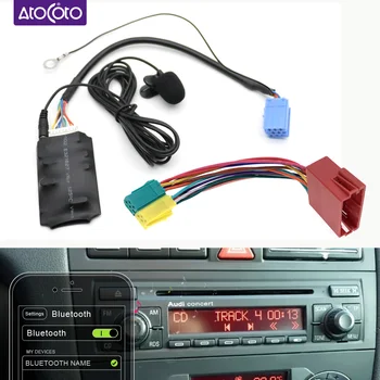 Автомобильный Комплект Громкой Связи Bluetooth A2DP AUX Адаптер Интерфейс для Audi Skoda VW Seat 8 pin CD Радио MP3 Аудио Музыкальный Вход Quadlock