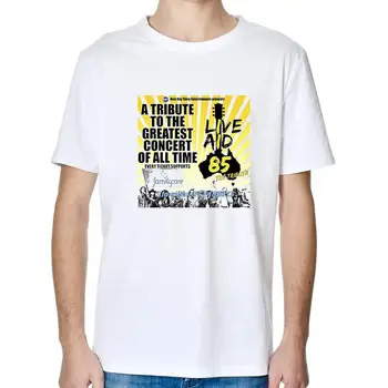 Live Aid Queen The Who футболки с рисунком Клэптона, топы, футболки с коротким рукавом, уличная одежда в стиле Харадзюку, Летняя мужская одежда