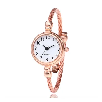 Новые женские часы, дизайн браслета, кварцевые часы с круглым указателем, маленький браслет из розового золота, женские часы, Relogio Feminino