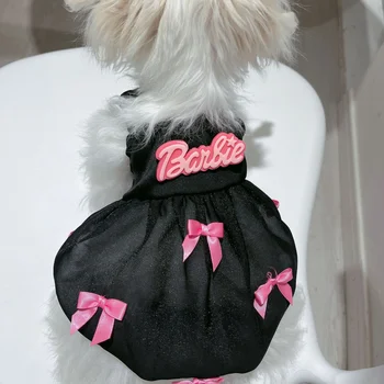 Милая одежда для собак Барби, Очаровательное Весеннее платье для собак для маленьких Средних собак, чихуахуа, Плюшевый Пудель, Юбка принцессы для собак